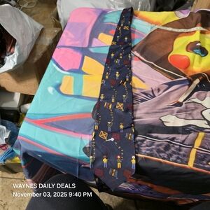 American Academy of Pediatrics 100% Silk Tie Kids & Kite Pattern Made in Korea